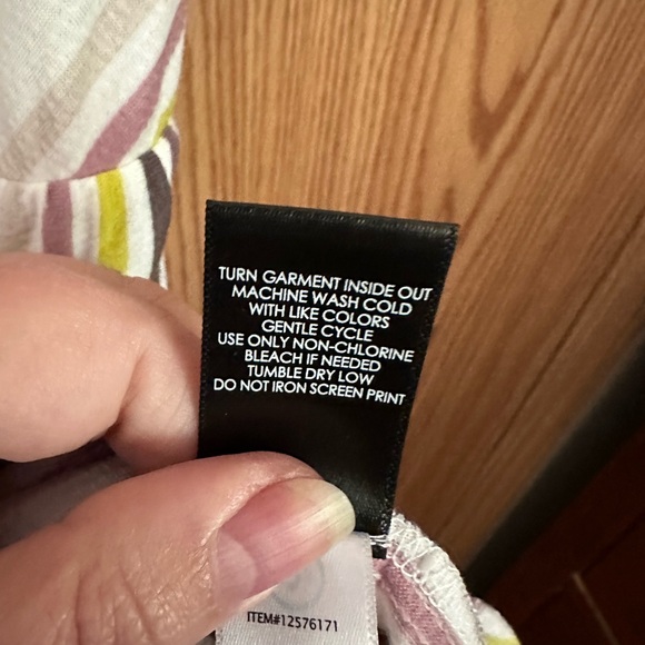 Torrid baby doll tank 2X EUC tie belt soft ribbed stripes white v-neck faux wrap - Picture 7 of 7